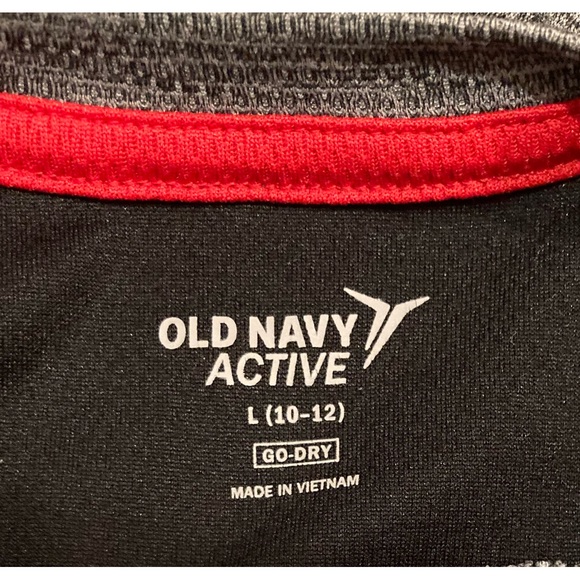OLD NAVY ACTIVE GO DRY HEATHER GRAY MESH PERFORMANCE T SHIRT SZ L (10-12) - Picture 4 of 5